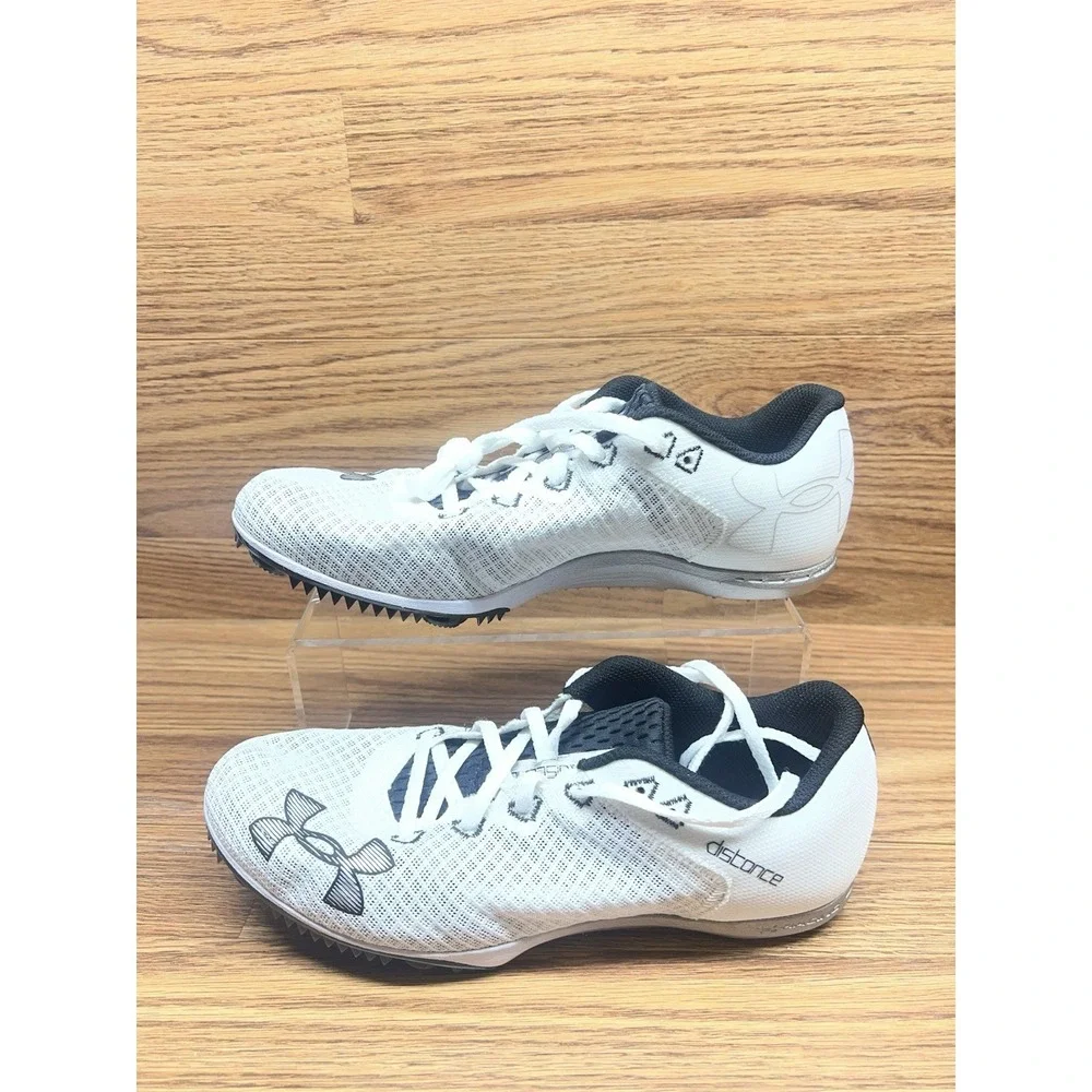 Unisex Under Armour Kick Distance 4 Track Spikes White sz. M10/W11.5 3025460-100